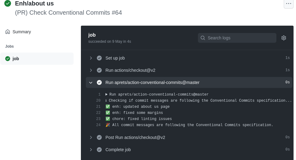 Conventional Commits GitHub Action